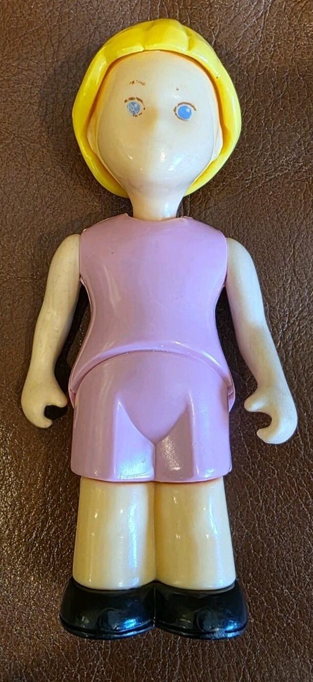 5 Inch Vtg Little Tikes Girl Daughter Pink Dress Doll Replacement Figure Flaws